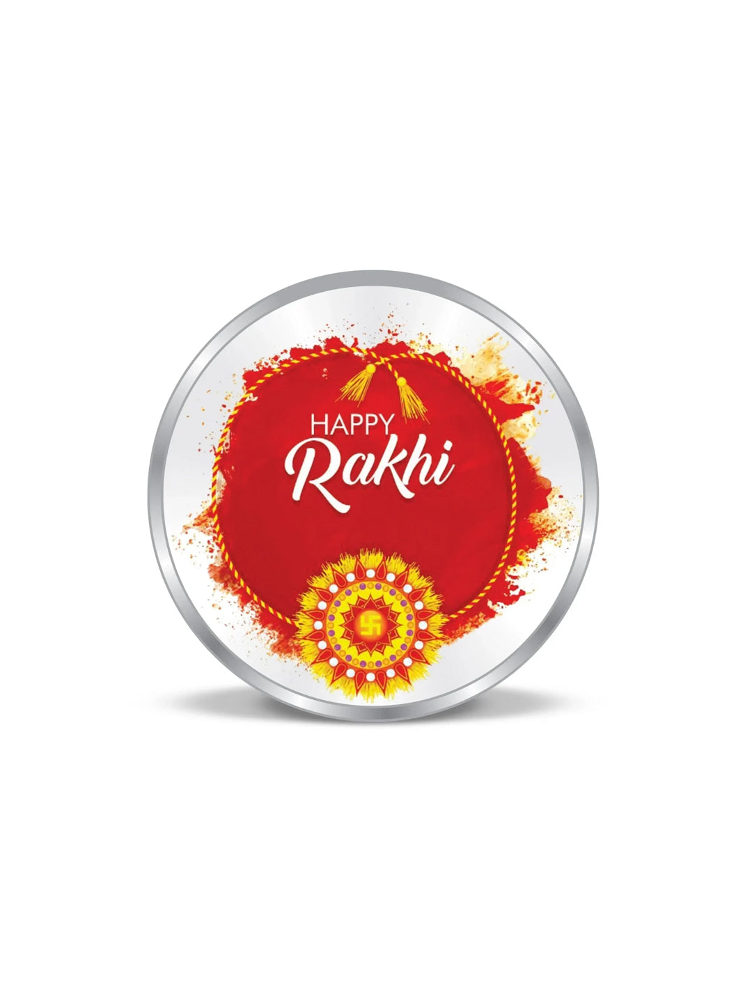 BIS Hallmarked Raksha Bandhan Rakhi Design 999 Pure Silver Coin