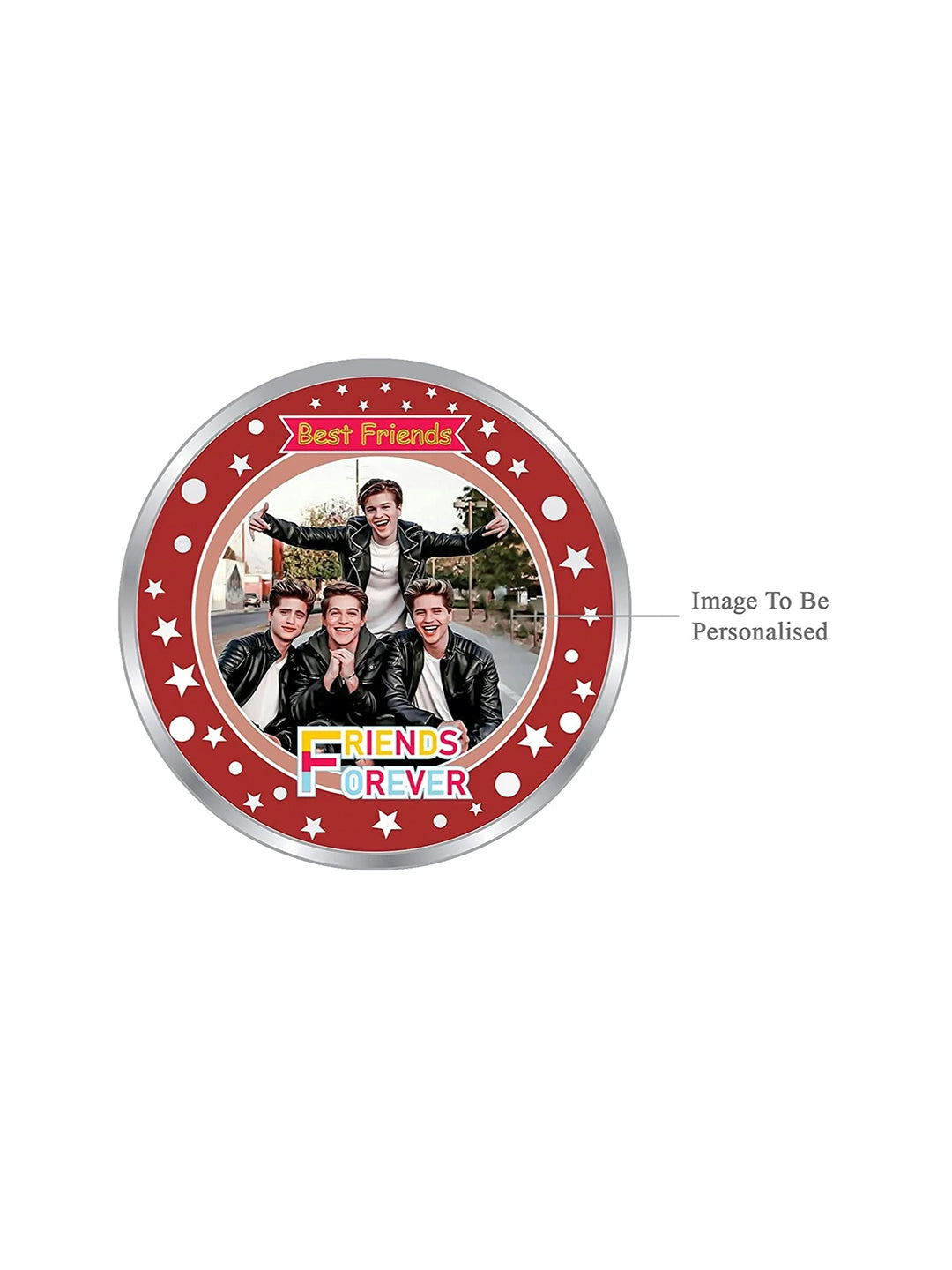 BIS Hallmarked Personalised Happy Friendship Day 999 Pure Silver Coin