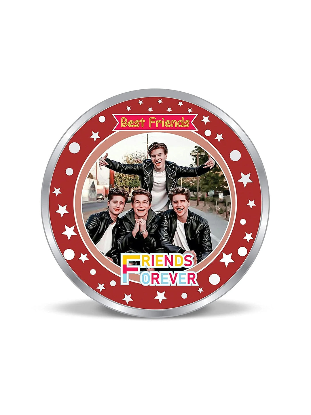 BIS Hallmarked Personalised Happy Friendship Day 999 Pure Silver Coin