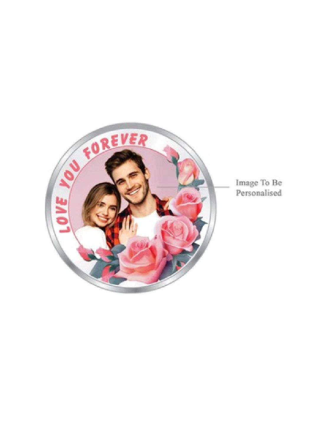 BIS Hallmarked Personalised Happy Valentines Day Silver Coin Gift 999 Purity