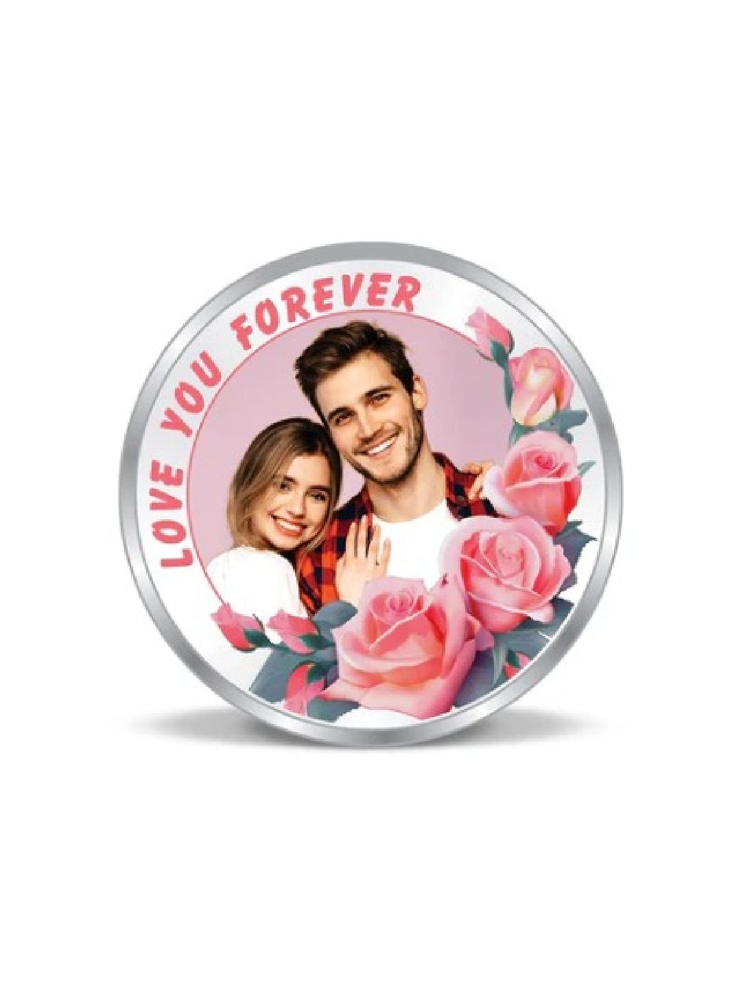 BIS Hallmarked Personalised Happy Valentines Day Silver Coin Gift 999 Purity