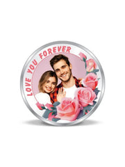 BIS Hallmarked Personalised Happy Valentines Day Silver Coin Gift 999 Purity