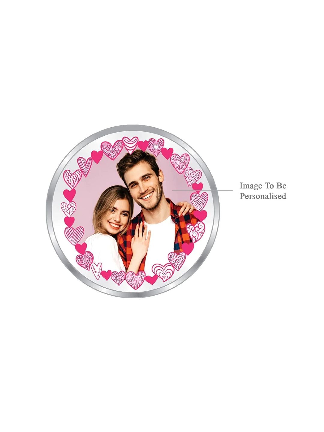 BIS Hallmarked Personalised Happy Valentines Day Silver Coin Gift 999 Purity