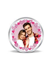 BIS Hallmarked Personalised Happy Valentines Day Silver Coin Gift 999 Purity