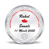 BIS Hallmarked Personalised Wedding Anniversary Silver Coin (999 Purity)