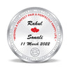 BIS Hallmarked Personalised Wedding Anniversary Silver Coin (999 Purity)