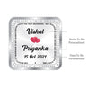 BIS Hallmarked Personalised Silver Square Coin for Newly Married Couple (999 Purity)