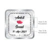 BIS Hallmarked Personalised Silver Square Coin Newly Married 999 Pure