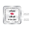 Newly Married Personalised Silver Square Coin (999 Purity)