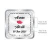 BIS Hallmarked Newly Married Personalised Silver Square Coin (999 Purity)