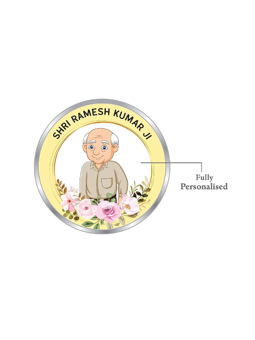 BIS Hallmarked Personalised Silver Coin Death Anniversary Memorial Gift 999 Pure