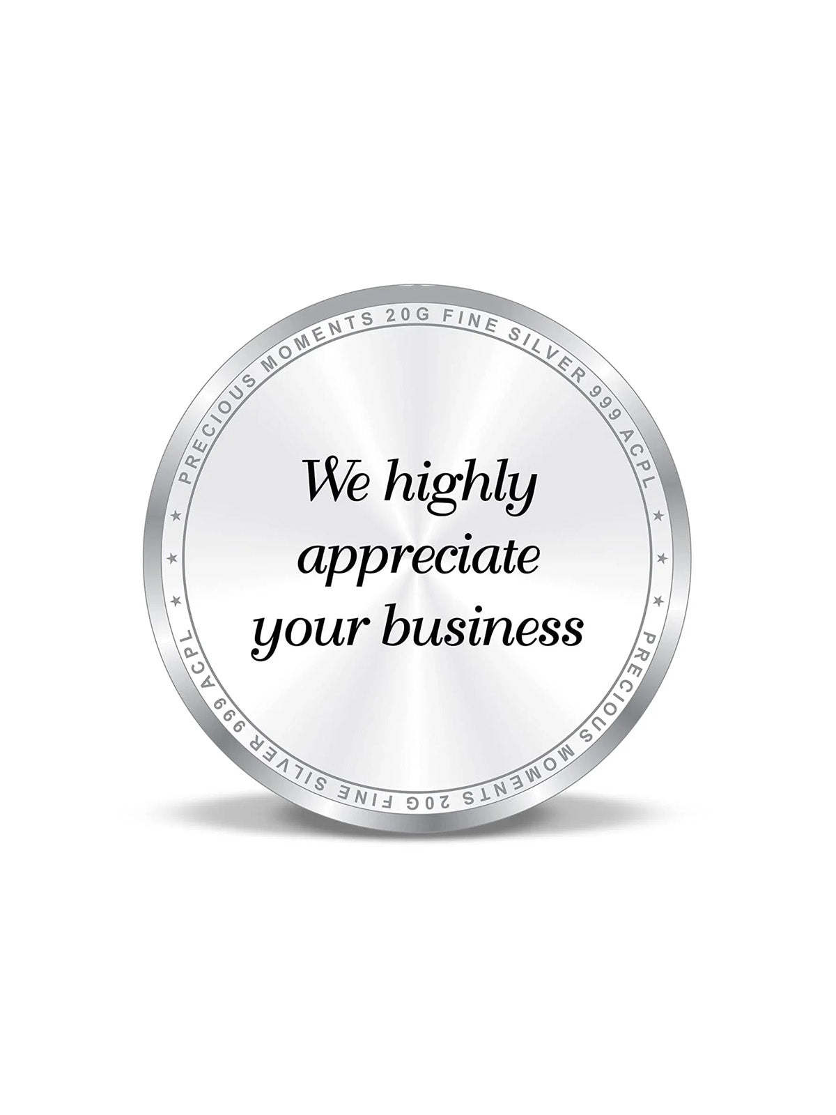 BIS Hallmarked Personalised Silver Coin For Corporate Gifting, Business Promotion, Dealer, Distributors, Return Gift, Client, 999 Pure