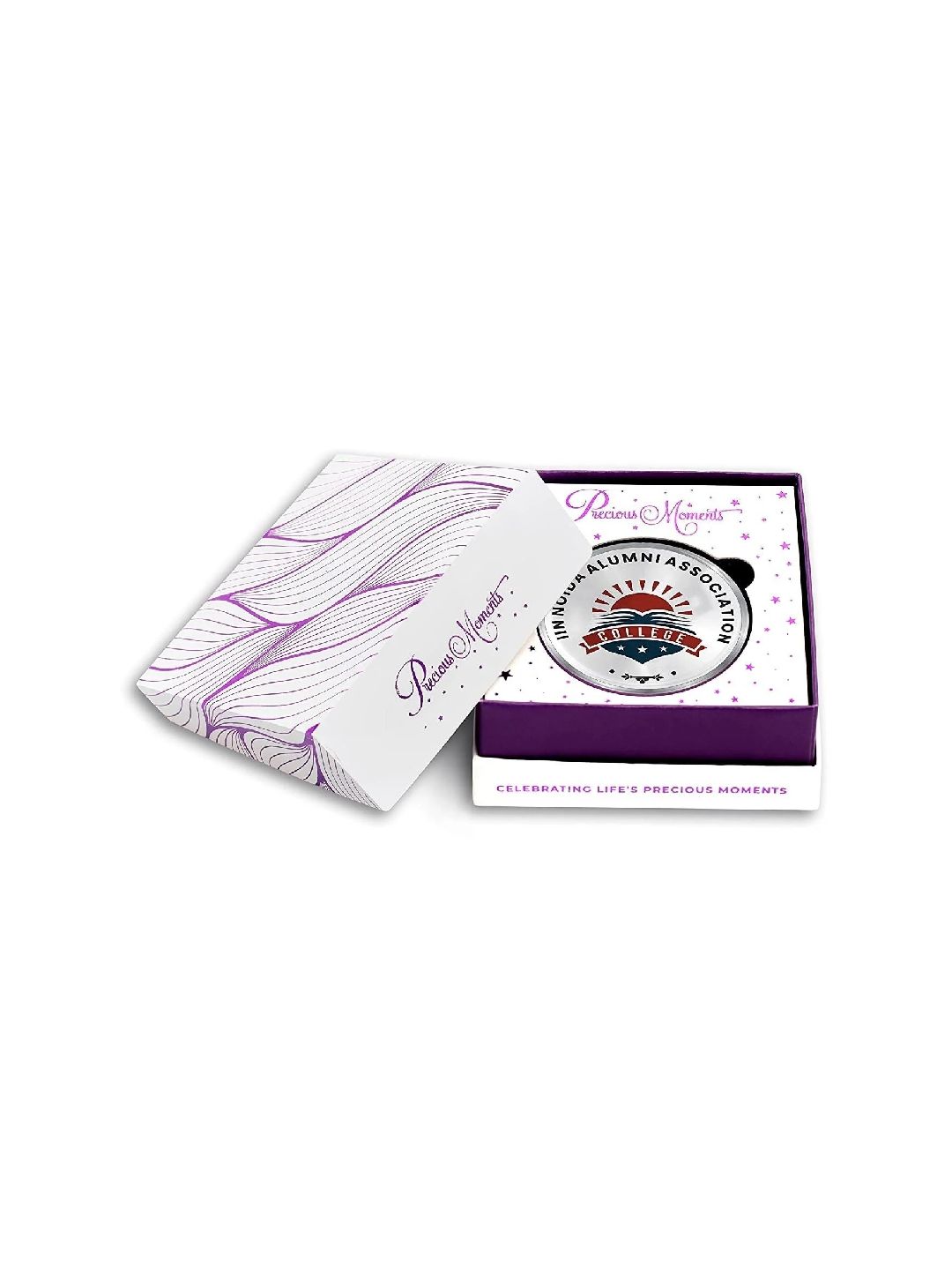 Precious Moments BIS Hallmarked Personalised 10 Gram Silver Coin For Alumni Meet Reunion 999 Pure