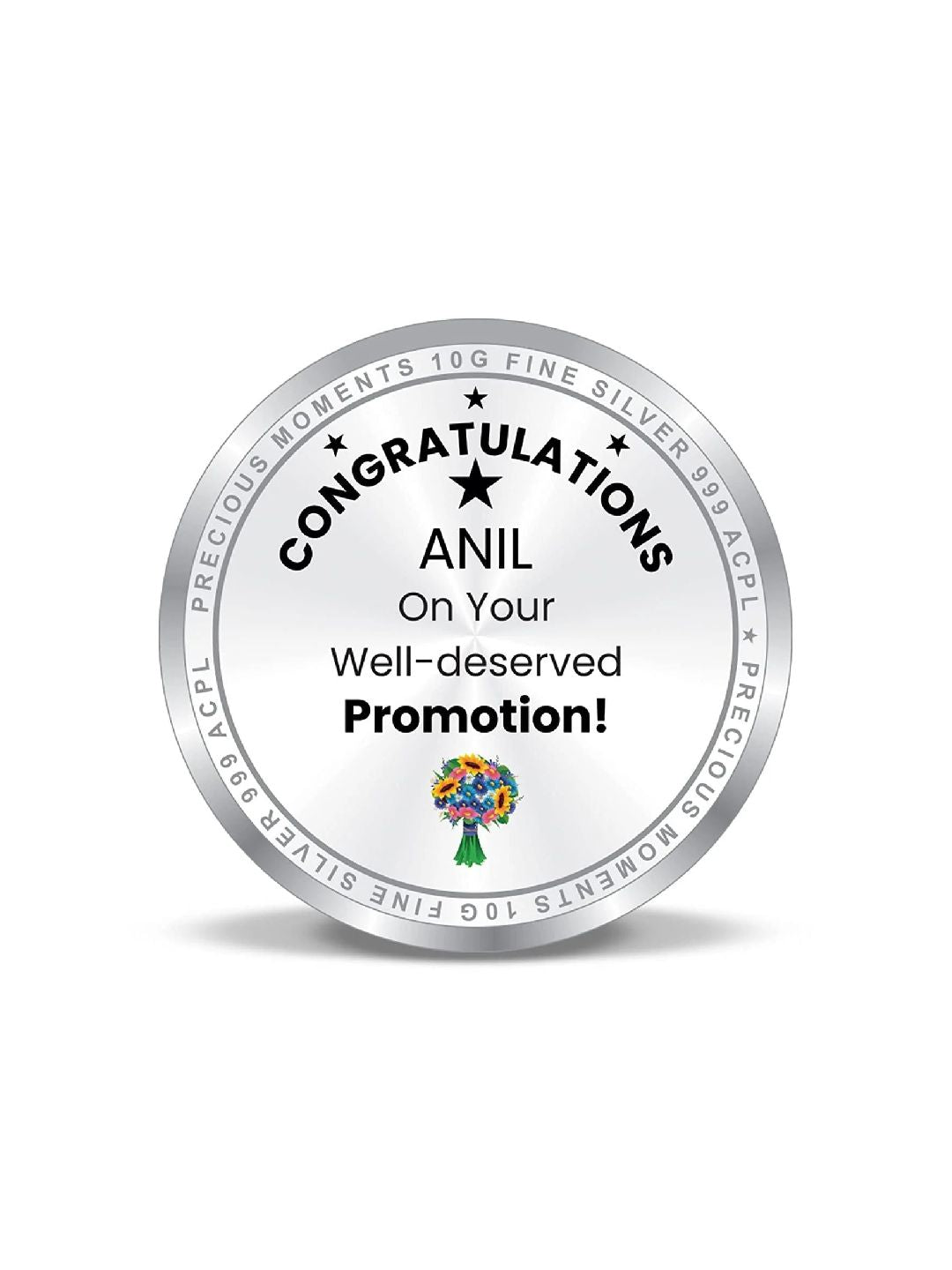 BIS Hallmarked Personalised Silver Coin For Corporate Gifting, Gift for Employee, Promotion, 999 Pure