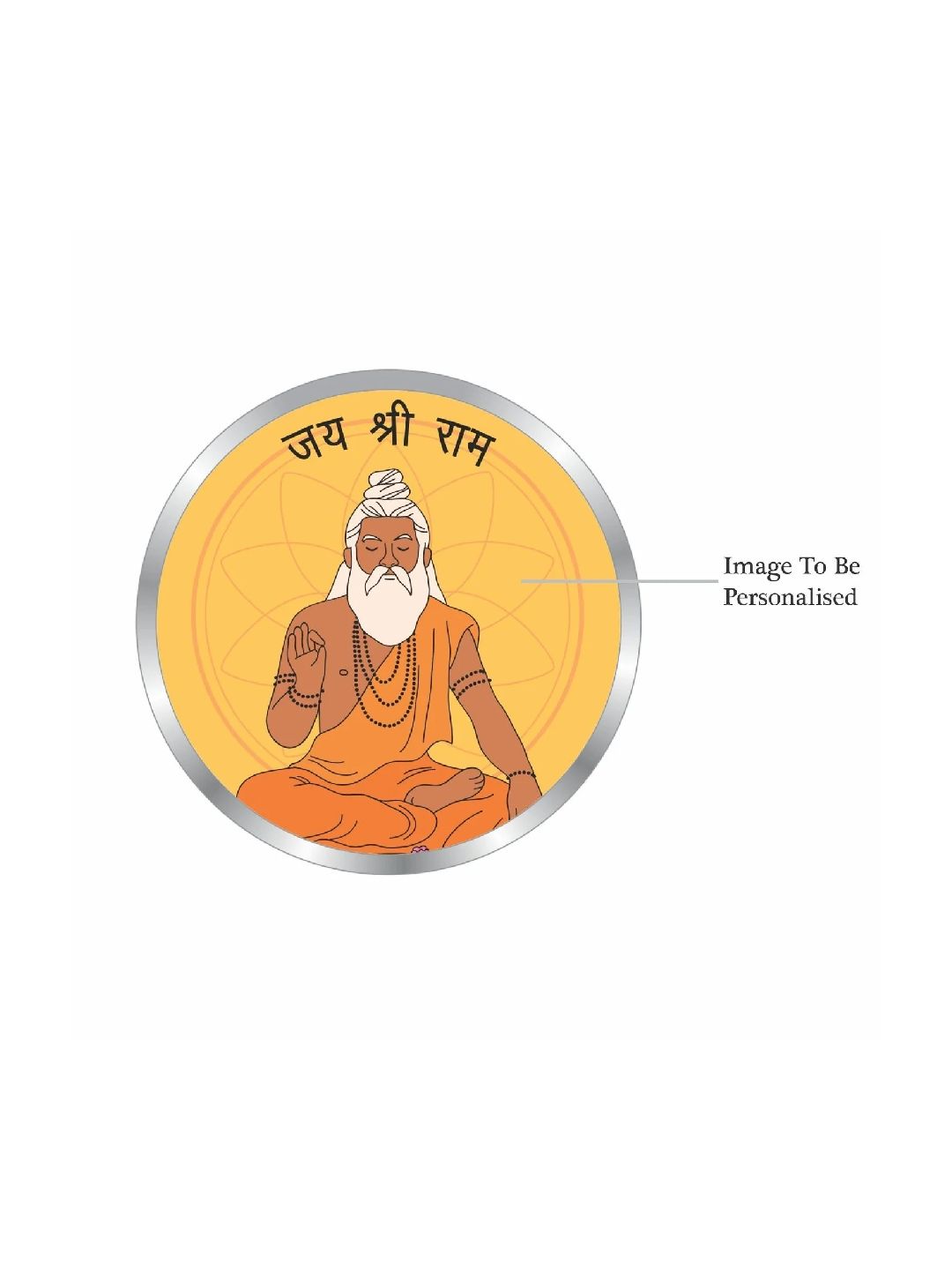 BIS Hallmarked Personalised Guru Ji Silver Coin Best Gift for Devotees 999 Pure