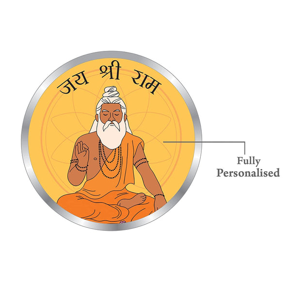 BIS Hallmarked Personalised Guru Ji Silver Coin Best Gift for Devotees 999 Pure