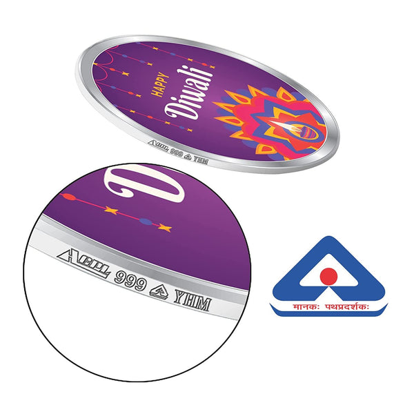 BIS Hallmarked Personalised Silver Coin  Diwali Corporate Gifting, Business Promotion, Dealer, Distributor, Return Gift, Customer, Employees 999 Pure