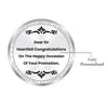 BIS Hallmarked Personalised Silver Coin For Officer Promotion 999 Pure