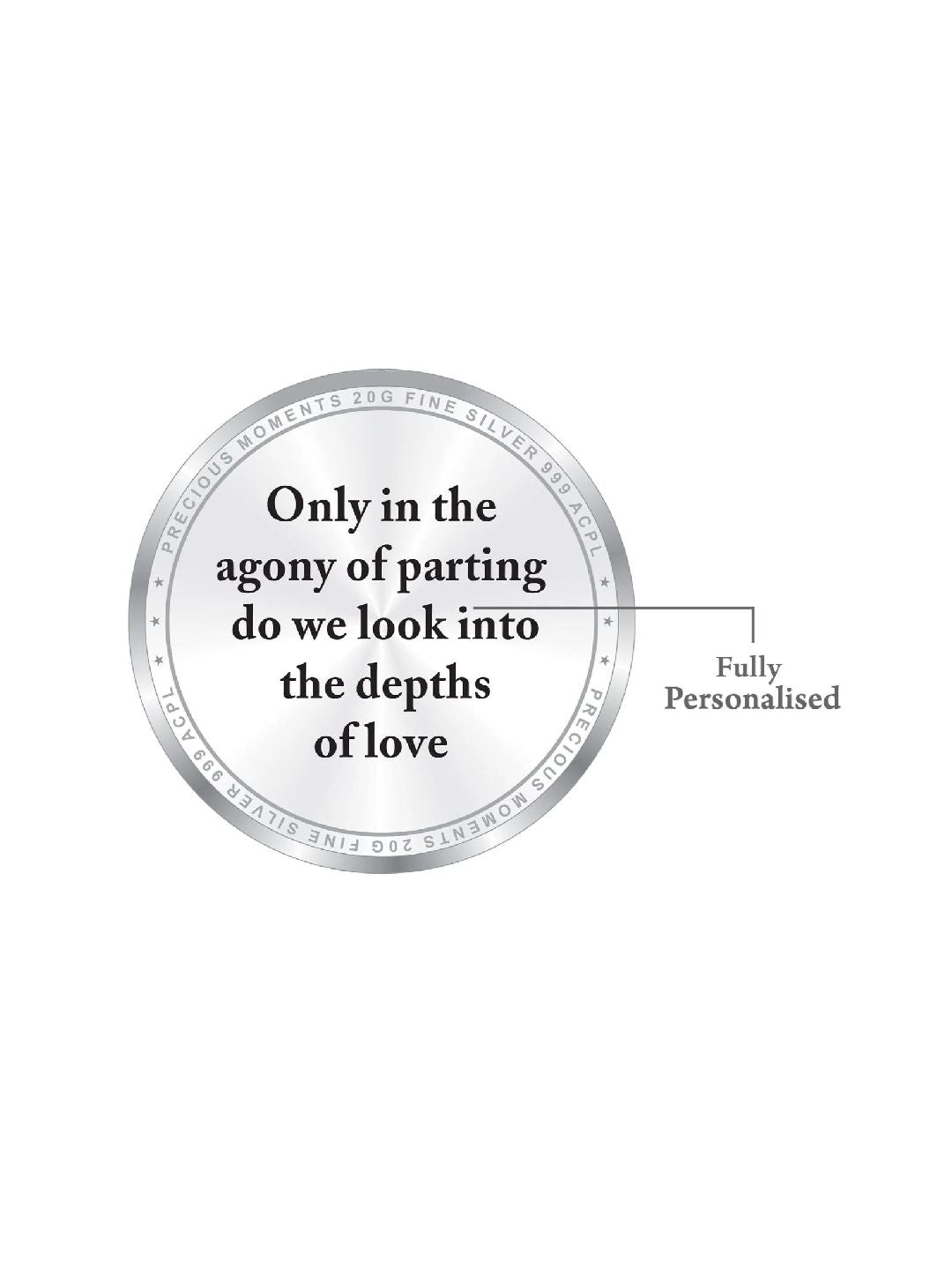 BIS Hallmarked Personalised Silver Coin Best Gifting for college,office,farewell 999 Pure