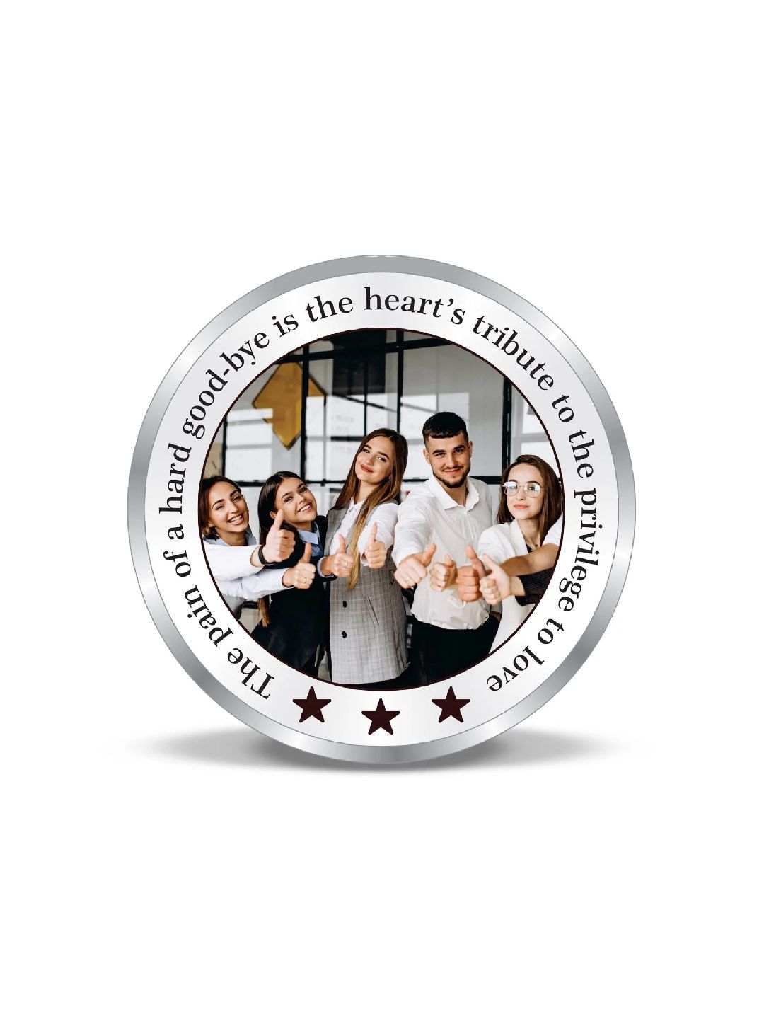 BIS Hallmarked Personalised Silver Coin Best Gifting for college,office,farewell 999 Pure