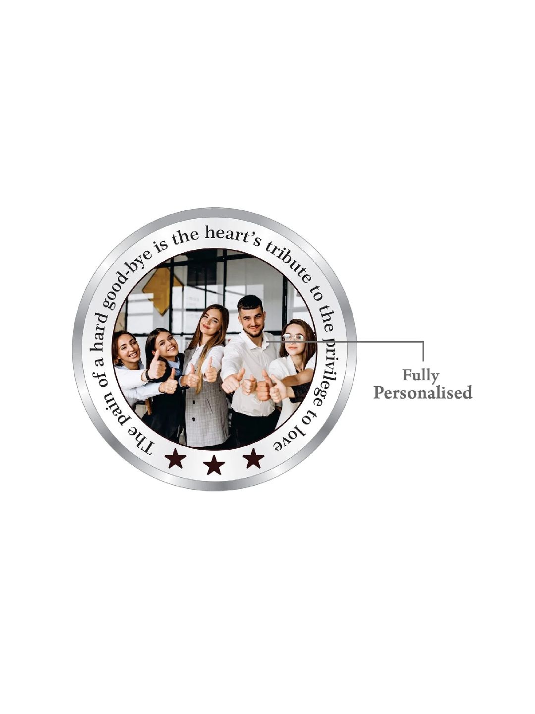 BIS Hallmarked Personalised Silver Coin Best Gifting for college,office,farewell 999 Pure