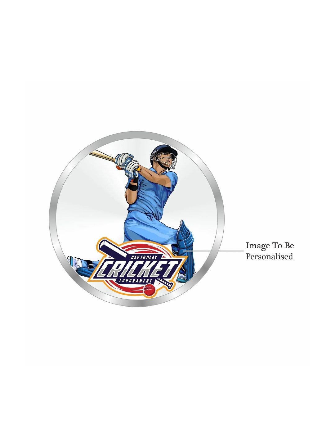 BIS Hallmarked Personalised Sports Silver Coin Best Gifting for Winner Player 999 Pure