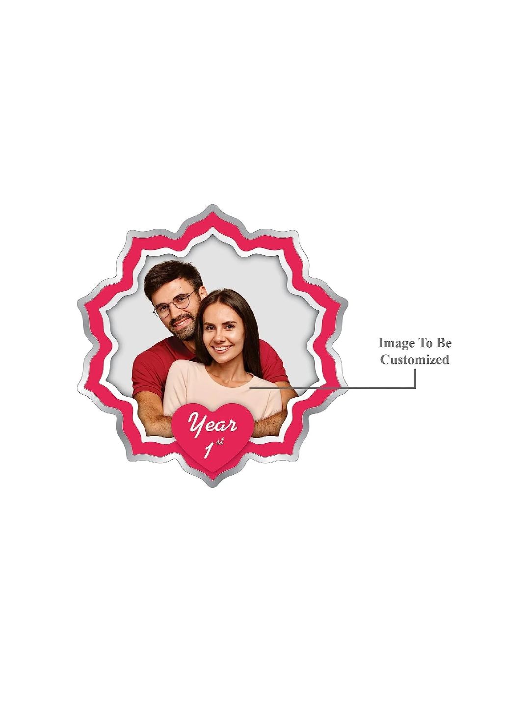 BIS Hallmarked Personalised Silver Coin Wedding Anniversary Gift for Couple Flower Shape 999 Pure