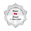 BIS Hallmarked Personalised Silver Coin Wedding Anniversary Gift for Couple Flower Shape 999 Pure