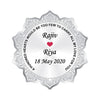 BIS Hallmarked Personalised Silver Coin Wedding Anniversary Gift for Couple Flower Shape 999 Pure