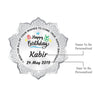 BIS Hallmarked Silver Coin Personalised Birthday Gift Flower Shape 999 Pure
