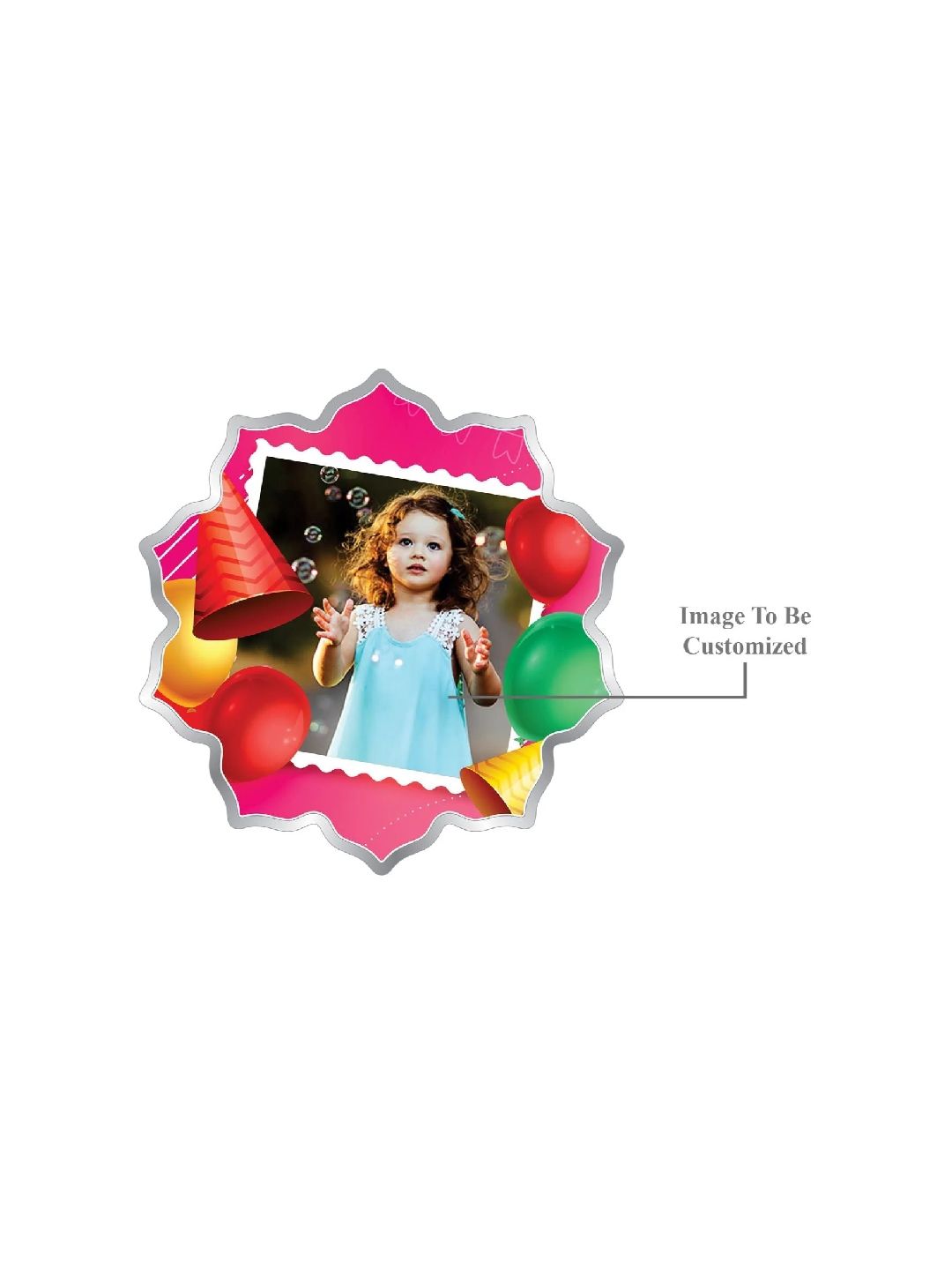 BIS Hallmarked Personalised Silver Coin Birthday Gift Flower Shape 999 Pure