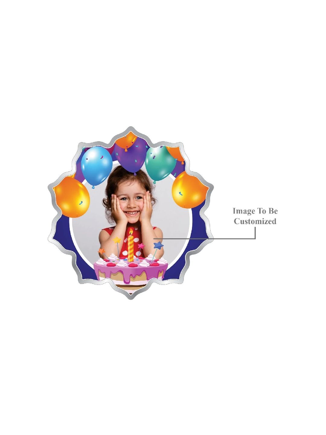 BIS Hallmarked Personalised Silver Coin Birthday Gift Flower Shape 999 Pure