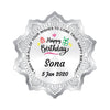BIS Hallmarked Personalised Silver Coin Birthday Gift Flower Shape 999 Pure