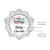 BIS Hallmarked Personalised Silver Coin Birthday Gift Flower Shape 999 Pure