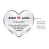 Hallmarked Personalised Newly Married Heart Silver Coin 999 Pure