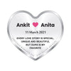 BIS Hallmarked Personalised Newly Married Heart Silver Coin 999 Pure