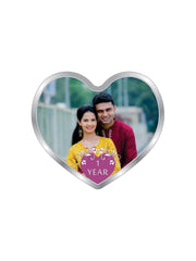 BIS Hallmarked Personalised Newly Married Heart Silver Coin 999 Pure