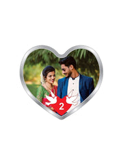 BIS Hallmarked Personalised Newly Married Heart Silver Coin 999 Pure