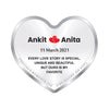 BIS Hallmarked Personalised Newly Married Heart Silver Coin 999 Pure