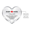 BIS Hallmarked Personalised Newly Married Heart Silver Coin 999 Pure