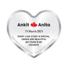 BIS Hallmarked Personalised Newly Married Heart Silver Coin 999 Pure