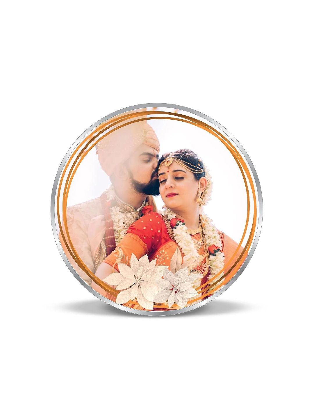 BIS Hallmarked Personalised Silver Coin Newly Married Anniversary 999 Pure