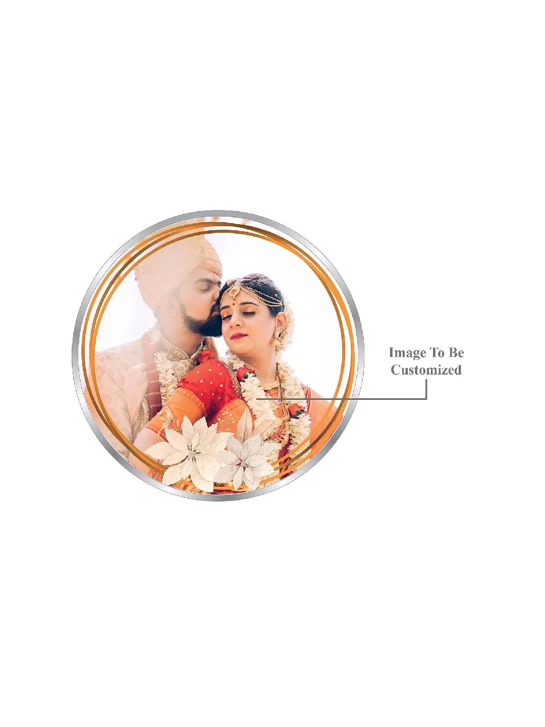 BIS Hallmarked Personalised Silver Coin Newly Married Anniversary 999 Pure