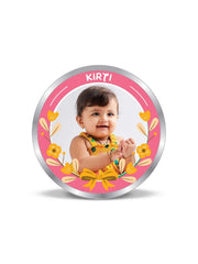 BIS Hallmarked Personalised New Born Baby Girl Silver Round Coin 999 Purity
