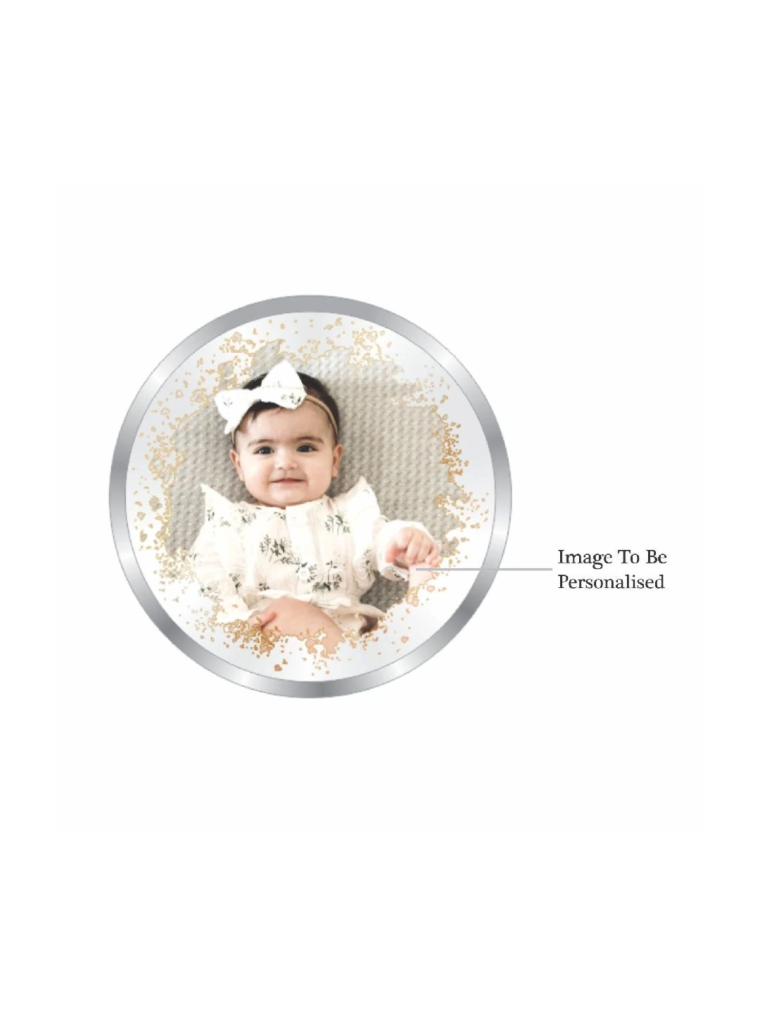 BIS Hallmarked Personalised New Born Baby Girl Silver Coin 999 Purity