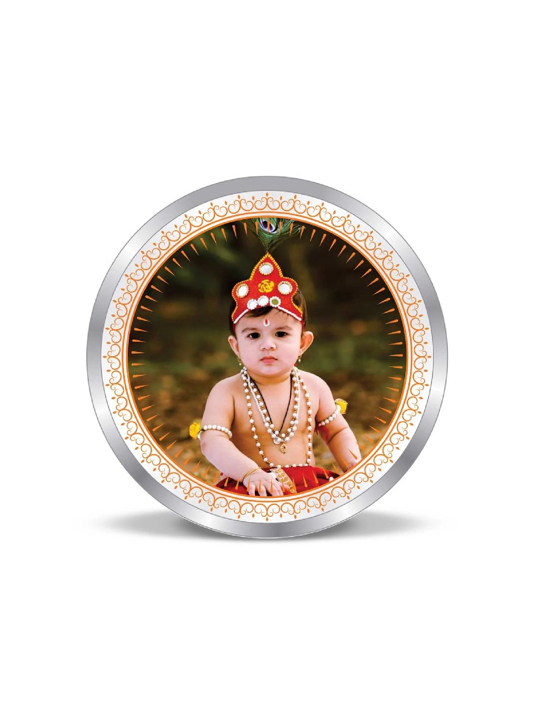 BIS Hallmarked Personalised New Born Baby Boy Round Silver Coin 999 Purity