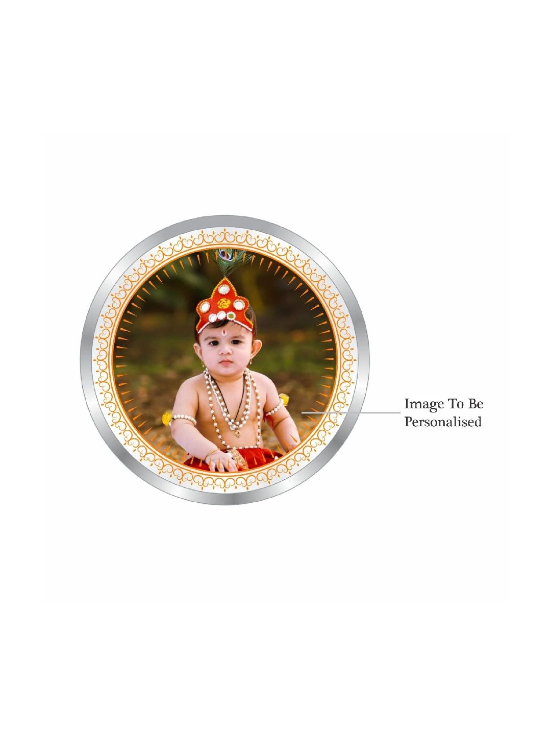 BIS Hallmarked Personalised New Born Baby Boy Round Silver Coin 999 Purity