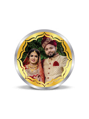 BIS Hallmarked Personalised Newly Married and Anniversary Beautiful Round 999 Pure Silver Coin