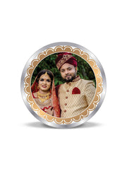BIS Hallmarked Personalised Newly Married Anniversary Beautiful Round Silver Coin 999 Pure