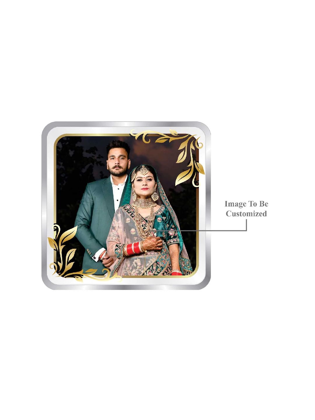 BIS Hallmarked Personalised Newly Married Anniversary Beautiful Silver Coin ( 999 Purity )